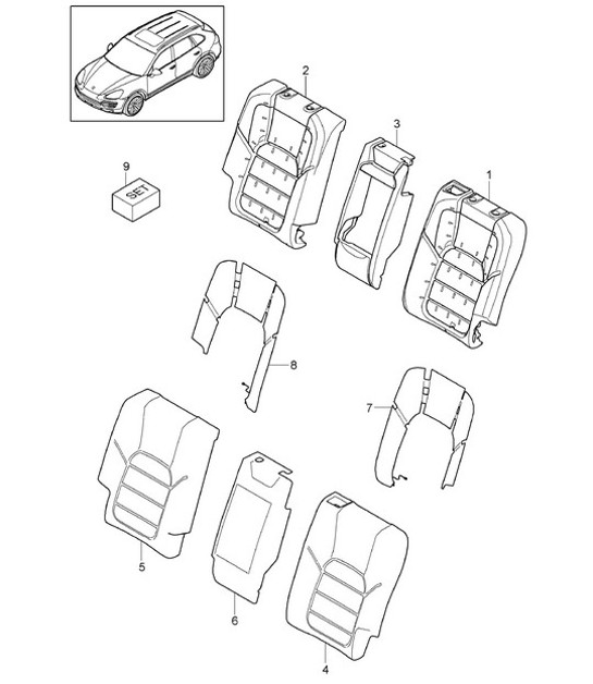 Diagram 817-055 Porsche Cayenne 92A (958) 2010-2017 Body