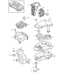 Central electrics / Fuse box Cayenne 92A (958) 2015>>