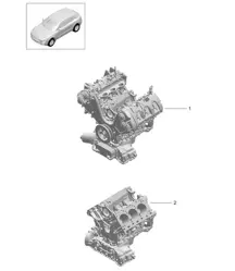 Base engine / Short block  (Model: CTMA,CTM, CTLA,CTL, DCNA,DCN, DHKA,DHK)  95B.1 Macan 3.0L / 3.6L 2014-18