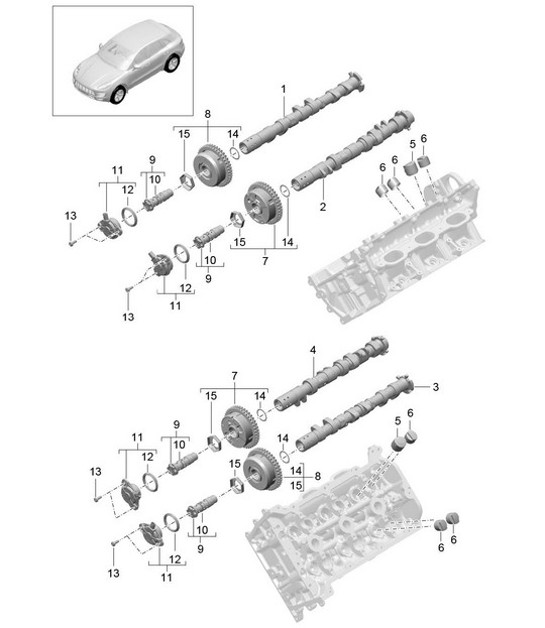 Diagram 103-040 Porsche 991 (911) MK1 2012-2016 Engine