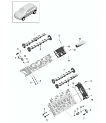 Albero a camme, valvole (Modello: CDUD,CTBA, CTBB,CTBC) 95B.1 Macan 3.0L Diesel 2014-18