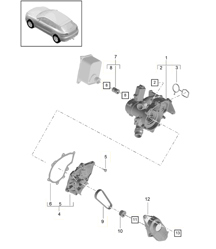 Kühlmittelpumpe (Modell: CNCC, CNC, CYNA, CYPA, CYP, CYNB) 95B.1 Macan 2.0L 2014-18