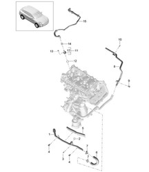 Sistema di raffreddamento del liquido di raffreddamento (Modello: CNCC,CNC, CYNA,CYNB, CYPA,CYP) 95B.1 Macan 2.0L 2014-18