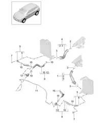 适用于带增压空气冷却器/压力管的车型（型号：CTMA、CTM、CTLA、CTL、DCNA、DCN、DHKA、DHK）95B.1 Macan 3.0L / 3.6L 2014-18