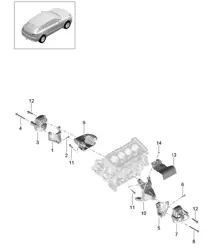 Motorhebevorrichtung - UNTEN - (Modell: CNCC,CNC, CYNA,CYPA, CYP,CYNB) 95B.1 Macan 2.0L 2014-18