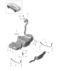 Serbatoio carburante con accessori (Modello: CDUD,CTBA, CTBB,CTBC) 95B.1 Macan 3.0L Diesel 2014-18