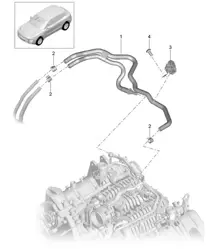 Fuel system / Fuel line / Engine bay (Model: CTMA,CTM, CTLA,CTL, DCNA,DCN, DHKA,DHK) 95B.1 Macan 3.0L / 3.6L 2014-18