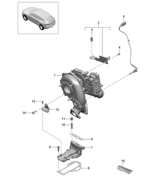 废气涡轮增压器 (型号: CDUD,CTBA, CTBB, CTBC) 95B.1 Macan 3.0L 柴油 2014-18