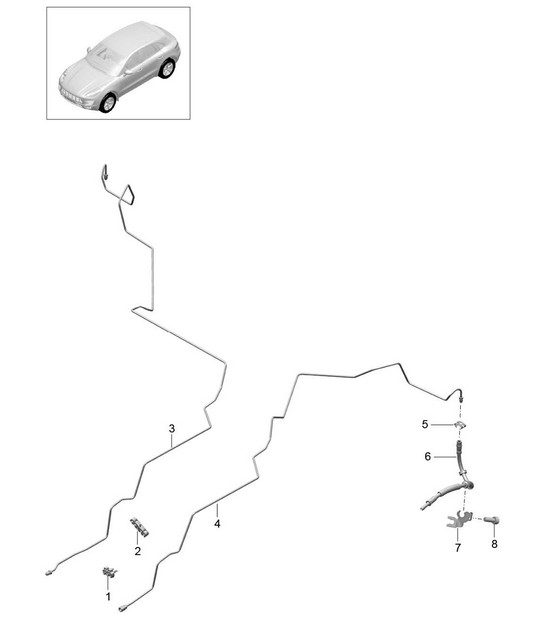 Remleiding / bodemplaat - MIDDEN, ACHTER - 95B.1 Macan 2014-18