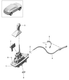 Selector lever - PDK - 95B.1 Macan 2014-18