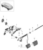 Hand Lever System, Pedal Cluster  Macan (95B) MK1 (2014-2018)