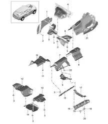 Zierleisten / Wärmedämmung / Unterboden 95B.1 Macan 2014-18