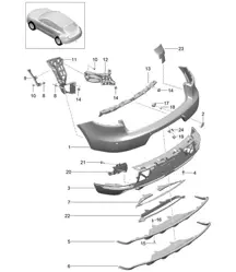 Achterbumper 95B.1 Macan 2014-18