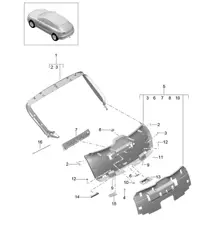 Zierleisten / Heckklappe 95B.1 Macan 2014-18