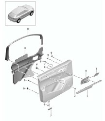 Accessori Pannello porta ANTERIORE 95B.1 Macan 2014-18