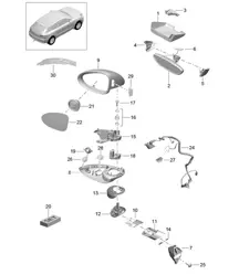 车内后视镜 / 车外后视镜 / 配件 / 运动设计套件 (PR:6FB) 95B.1 Macan 2014-18