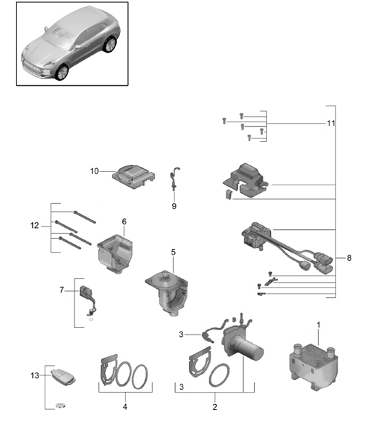 Diagram 813-025 Porsche 911 & 912 (1965-1989) Body