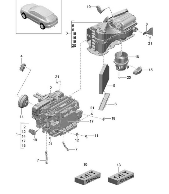Diagram 813-050 Porsche 970.1 Panamera Turbo V8 4.8L 2009-13  车身