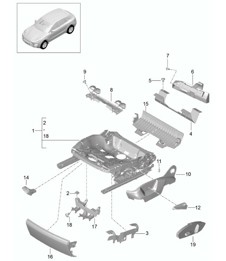 Seat frame / Accessories / Trim  95B.1 Macan 2014-18