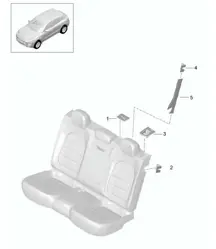 座椅和靠背表面 / 配件 / 装饰 95B.1 Macan 2014-18