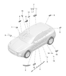 Interior light / Luggage compartment lamp / Door warning light / footwell light 95B.1 Macan 2014-18