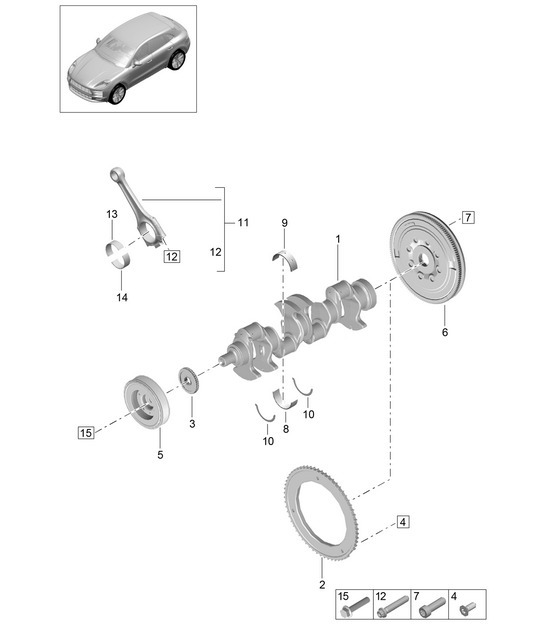 Diagram 102-020 Porsche Macan (95B) MK2 2019-2021 Engine