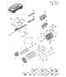 Ventildeckel / Schalldämpfer / Zubehör – Modell: DLZ, DLZB, DGR, DGRB, DGR, DGRC – 95B (II/III) Macan 2,9 l/3,0 l 2019–2024