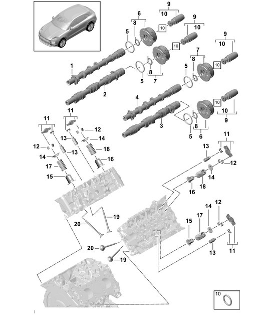 Diagram 103-100 Porsche Macan (95B) MK2 2019-2021 Engine