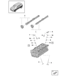 Nockenwelle, Ventile - PR:T2G - 95B (II / III) Macan 2.0L 2019 - 2024