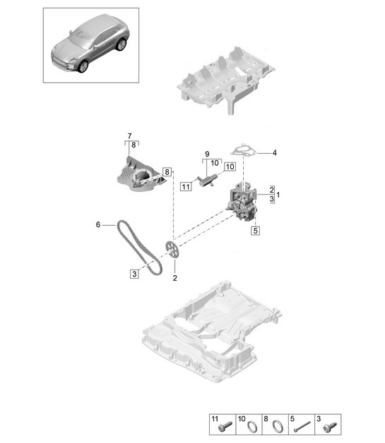 Diagram 104-000 Porsche Macan (95B) MK2 2019-2021 Engine