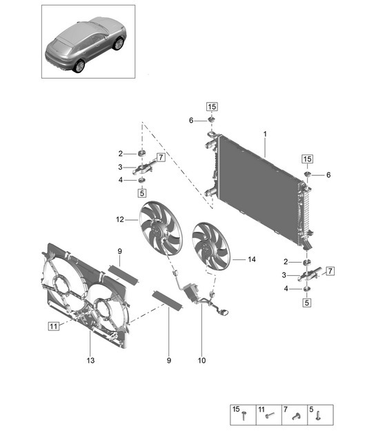 Diagram 105-210 Porsche Macan (95B) MK2 2019-2021 Engine