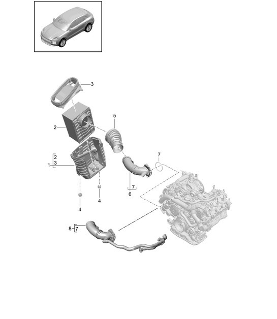 Diagram 106-010 Porsche Macan (95B) MK2 2019-2021 Engine
