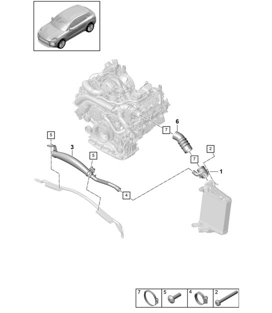 Diagram 107-230 Porsche Macan (95B) MK2 2019-2021 Engine
