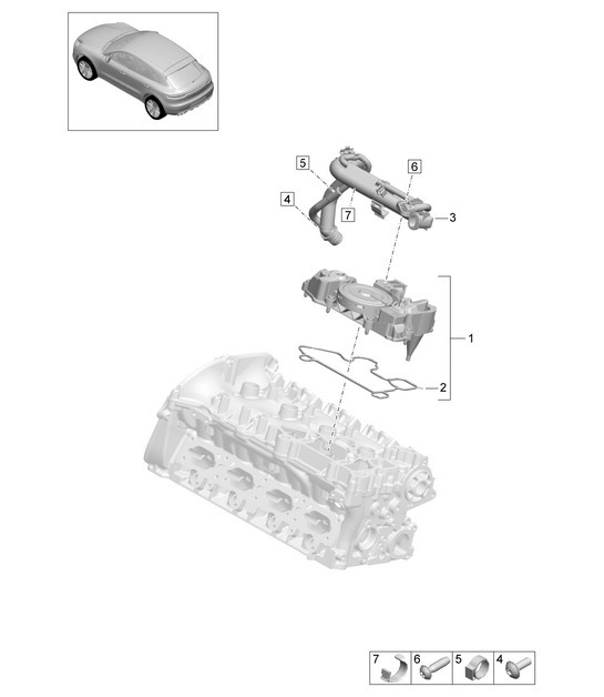 Diagram 107-370 Porsche Macan (95B) MK2 2019-2021 Engine