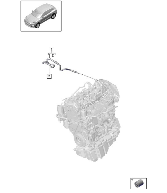Diagram 201-165 Porsche Macan (95B) MK1 (2014-2018) Fuel System, Exhaust System