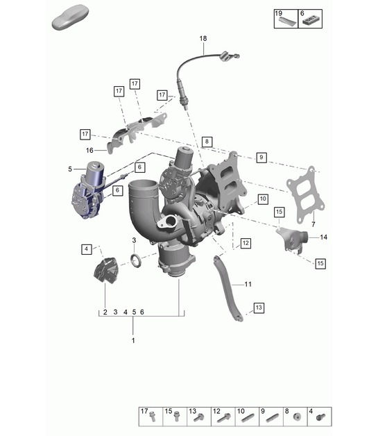 Uitlaatgasturbocompressor / Lambdasonde - PR:T2G - 95B (II / III) Macan 2.0L 2019 - 2024