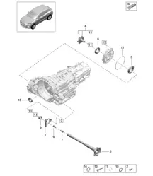 - PDK - Gearbox / Front axle differential - PR: L0L, L0R + GP2 - 95B (II / III) Macan 2019 - 2024