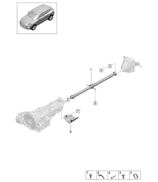 Diagram 304-200 Porsche Macan (95B) MK2 2019-2021 Transmission