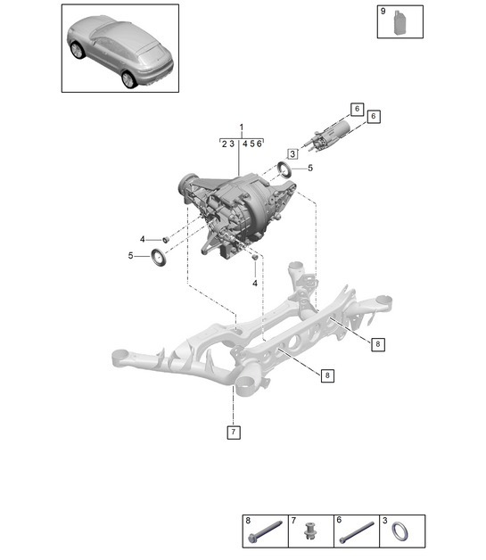 Diagram 305-015 Porsche Macan (95B) MK2 2019-2021 Transmission