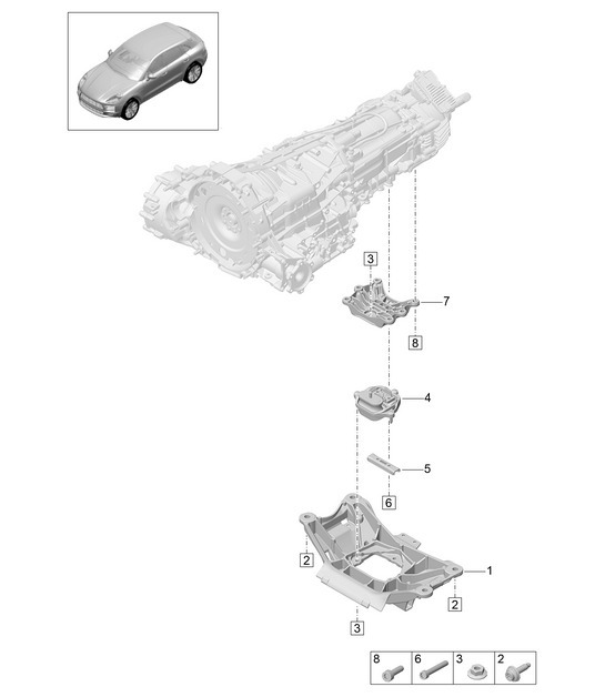 Diagram 306-110 Porsche Macan (95B) MK2 2019-2021 Transmission