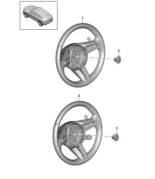 Diagram 403-025 Porsche Macan (95B) MK2 2019-2021 Front Axle, Steering 