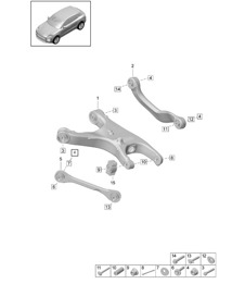 Wishbone / Guide 95B (II / III) Macan  2019 - 2024