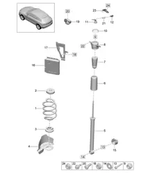 Steel spring suspension - Model: BASIC / PR:1BA, 1BH+ - 95B (II / III) Macan 2019 - 2024