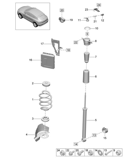 Diagram 502-003 Porsche Macan (95B) MK3 2022>> Rear Axle