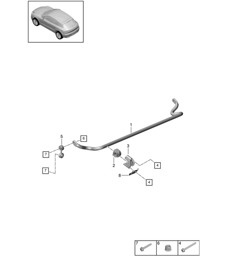 Anti-roll bar - PR:T2G - 95B (II / III) Macan 2.0L 2019 - 2024