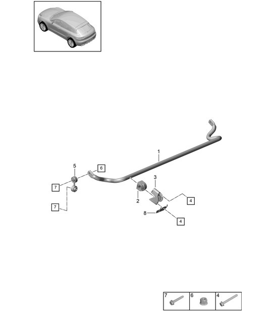 Diagram 502-050 Porsche Macan (95B) MK2 2019-2021 Rear Axle