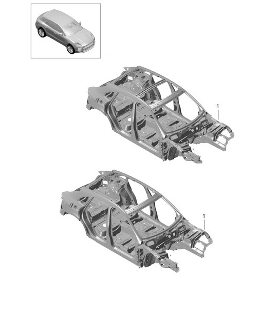 Diagram 801-000 Porsche Macan (95B) MK2 2019-2021 Body