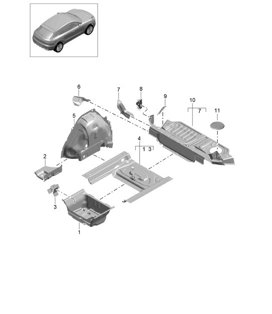 Diagram 801-220 Porsche Macan (95B) MK2 2019-2021 Body