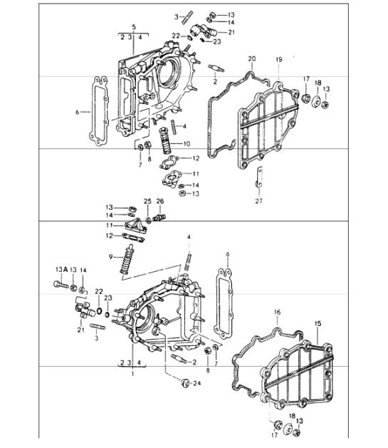 chain case, chain adjuster 964 M64.01/02/03 and M64.50 1989-94