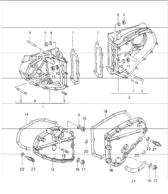 Diagram 103-06 Porsche 911 Turbo 3.0L 1975-77 Motor